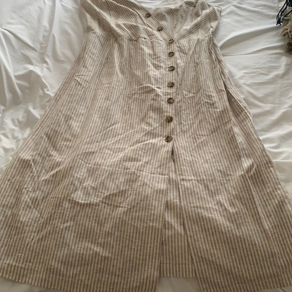 Tan stripe dress